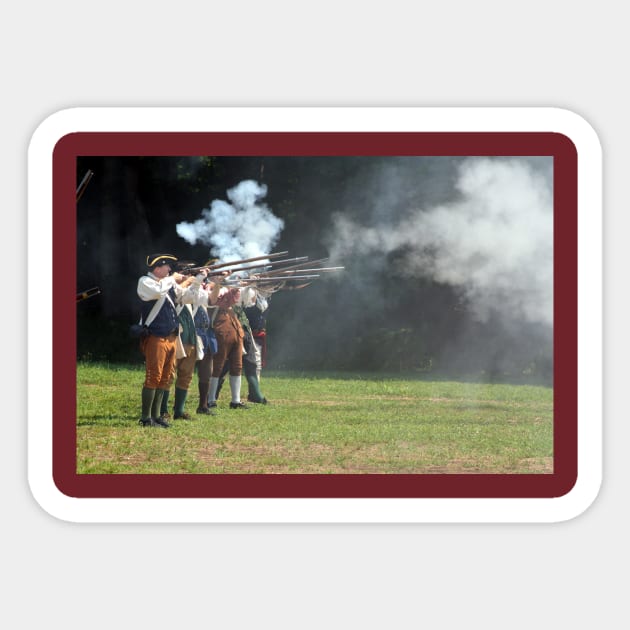 Revolutionary War Reenactment Sticker by Rob Johnson Photography